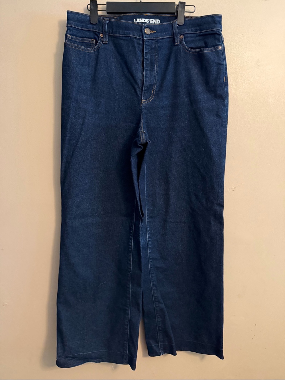 Lands' End Women’s Dark Blue Bootcut Jeans